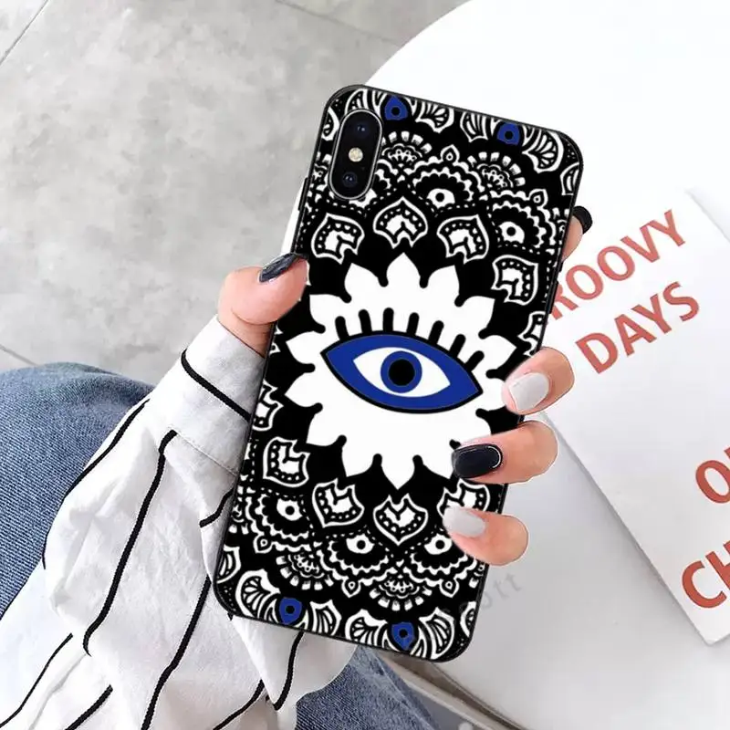 

Blue Evil Eye lucky Eyes Phone Case for iPhone 11 12 mini pro XS MAX 8 7 6 6S Plus X 5S SE 2020 XR high quality funda