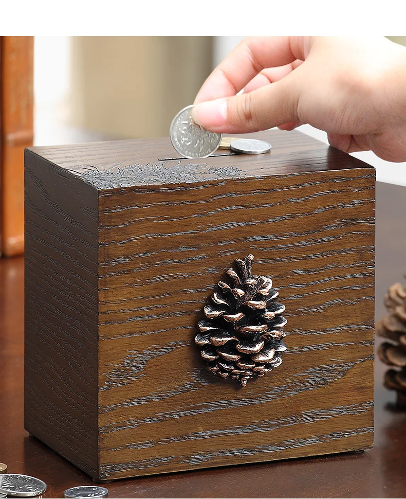 Маленькая искусственная копилка большая Подарочная монета с замком блокировкой