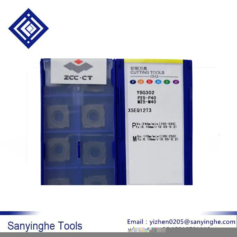 10 шт./кор. YBG302 XSEQ1202 XSEQ1203 XSEQ12T3 XSEQ1204 XSEQ12T4 карбидные фрезерные вставки с ЧПУ лицевая и