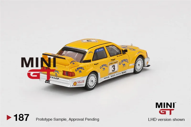 

MINI GT 1:64 minigt 190E 2.5-16 Evolution II #3 Camel 1990 Yellow Page 200 Diecast Model Car LHD