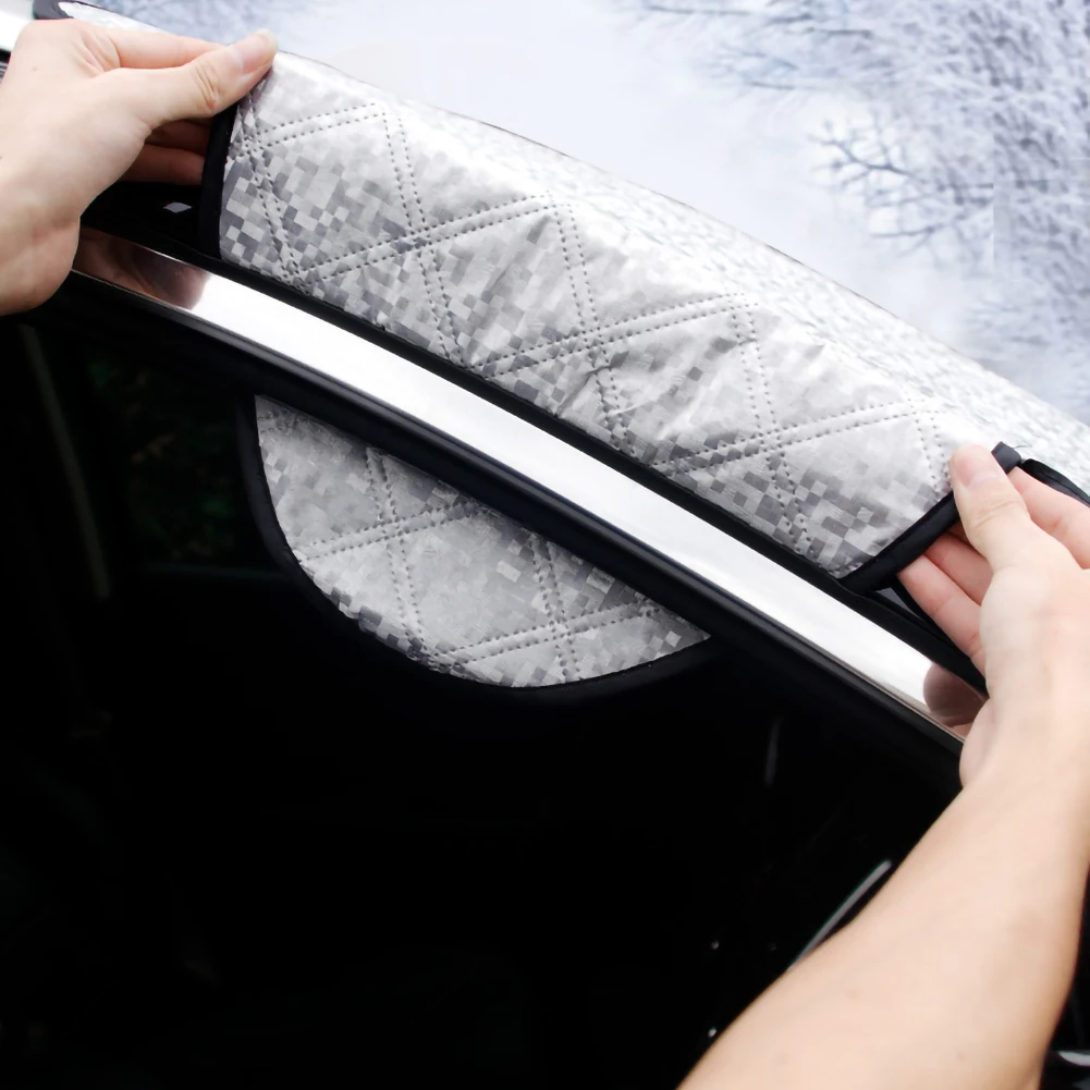 

Magnetic Car Windshield Snow Cover Sun Shade Tarp Winter Ice Scraper Frost Dust Guard Sunshade Protector