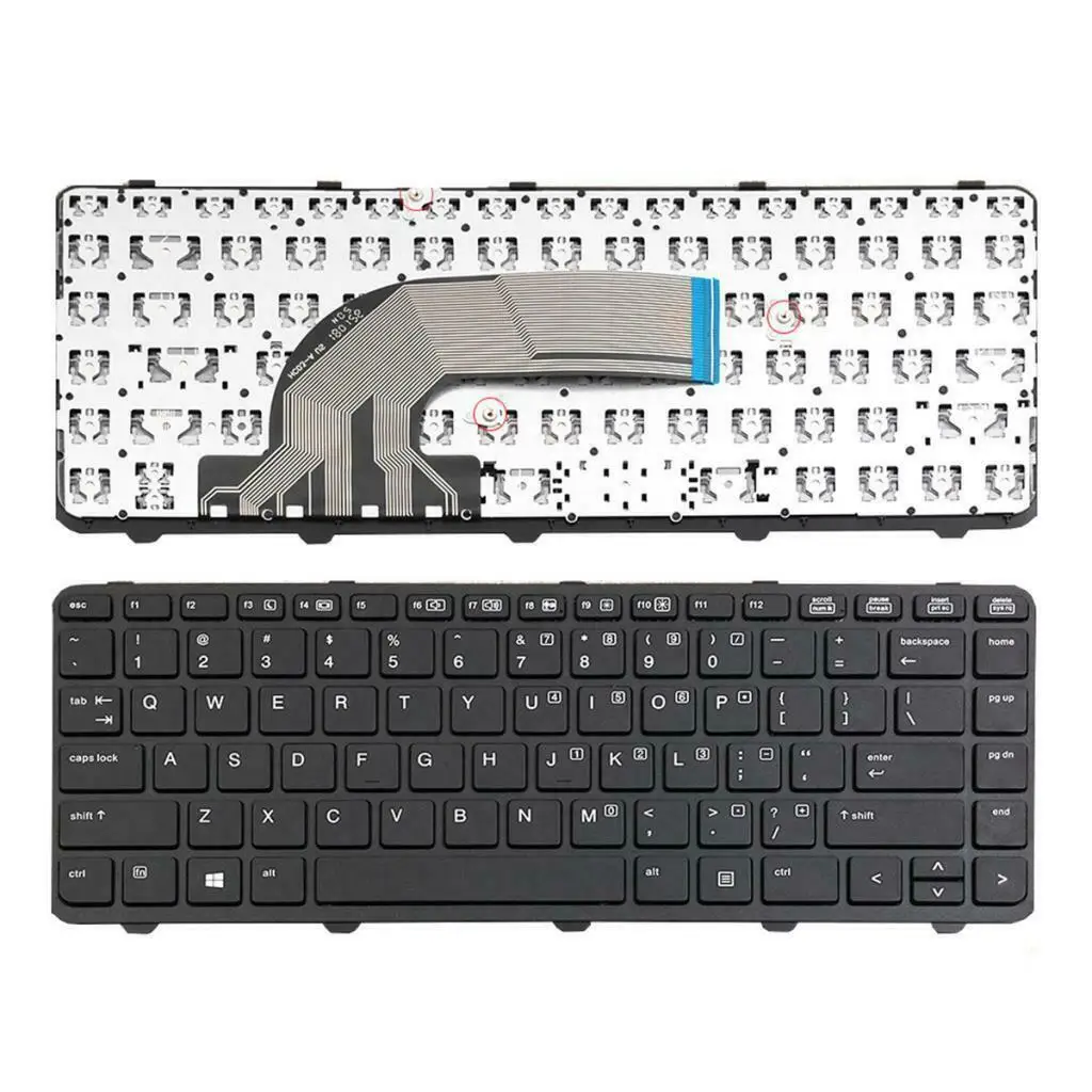 

Laptop Keyboard US with Frame for HP ProBook 440 G0 445 G1 PK1315D1A0