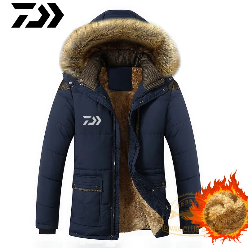 

2020 Dawa Thick Fishing Coat Windbreak Warm Thick Coat Winter Fishing Jacket Cycling Fishing Clothing Jackets Thick Wool Jacket
