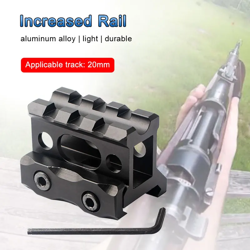 

Tactical Rail Mount Rifle Scope Rise Mount Red Dot Sight Increased Base Fits 20mm picatinny Rail Hunting Gun Accessories