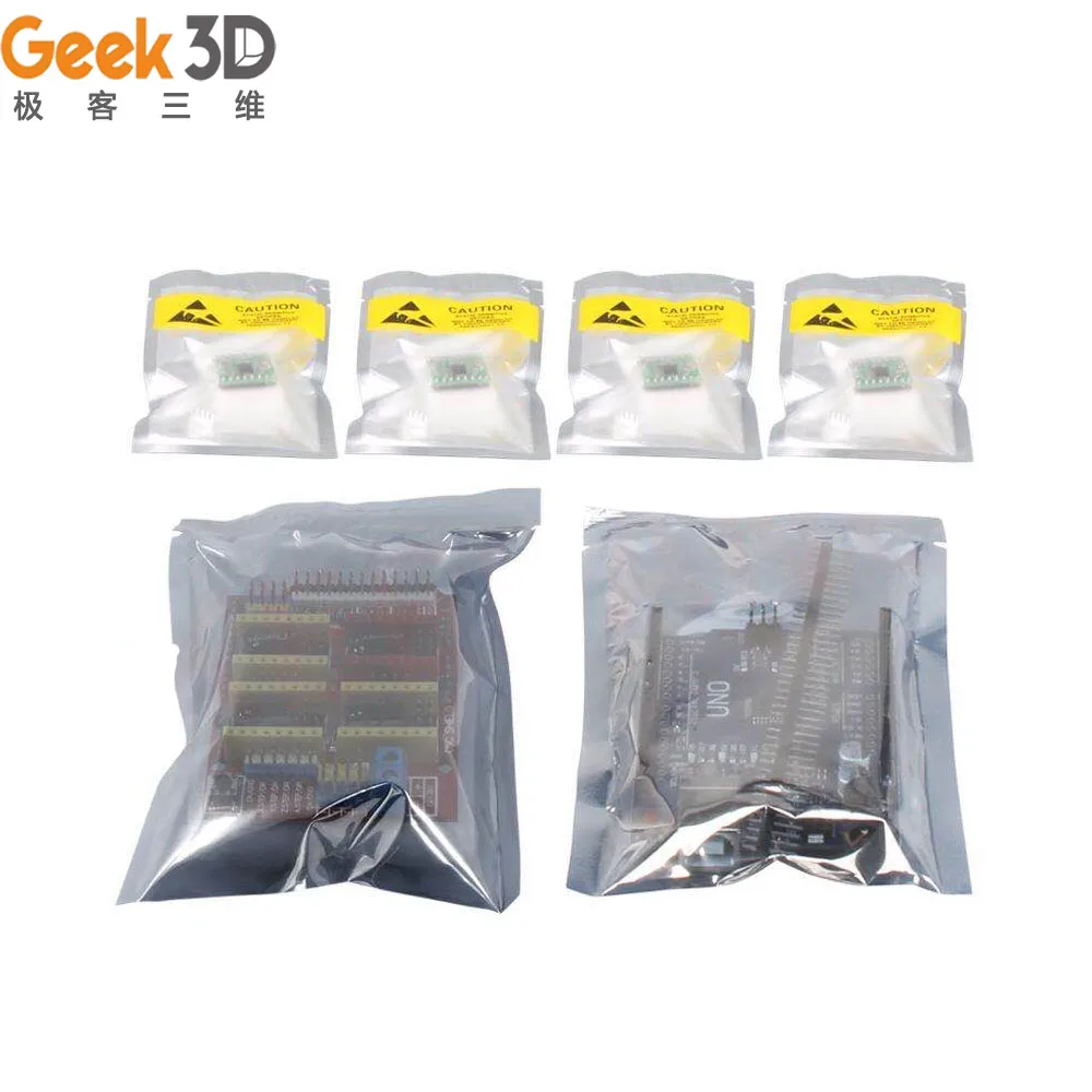 Комплект материнской платы для 3D-принтера A4988 драйверы + плата расширения ЧПУ UNO R3