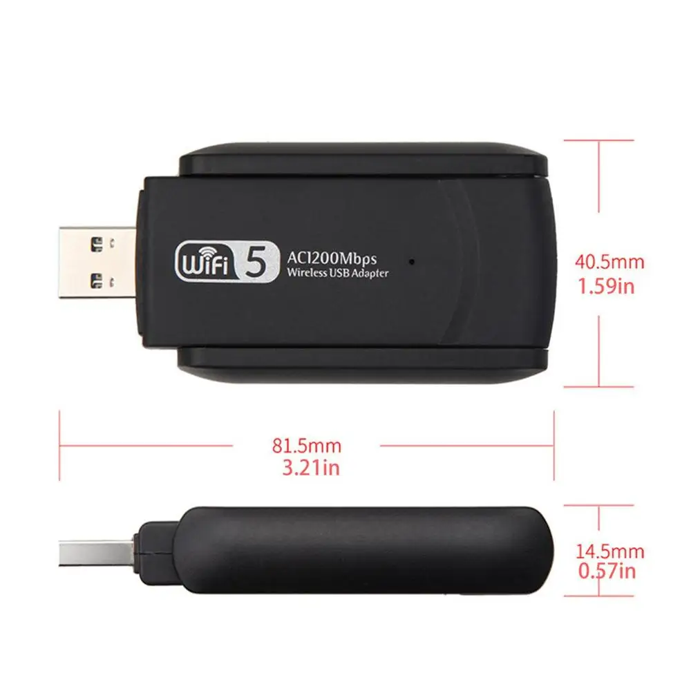 Usb 3 0 1200 Мбит/с Wifi адаптер двухдиапазонный 5 ГГц 2 4 802.11Ac Rtl8812Bu антенна ключ сетевая