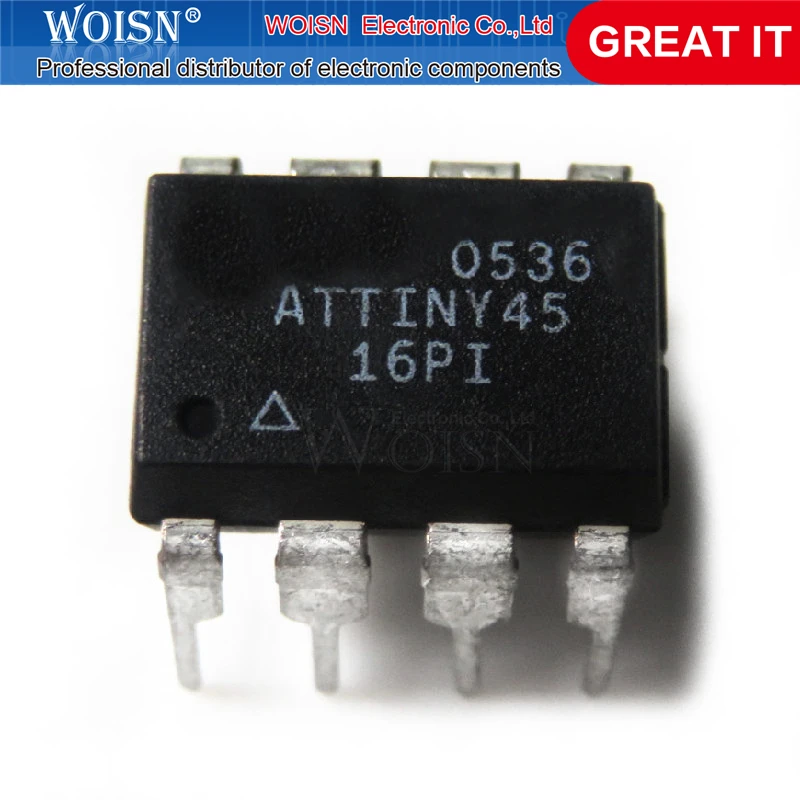 2 шт./лот ATTINY45-20PU ATTINY45-16PI ATTINY45 DIP-8 в наличии | Электронные компоненты и