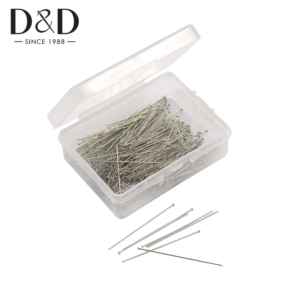300Pcs/Box 35mm Dressmaking Pins Patchwork Pins for DIY Craft Stainless Steel Sewing Needle Pins Sewing Tools