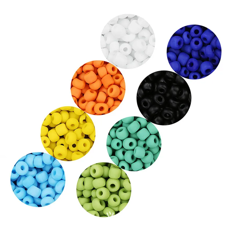 Около 500 шт 4 мм яркие цвета матовые стеклянные бусины для женщин и девочек DIY