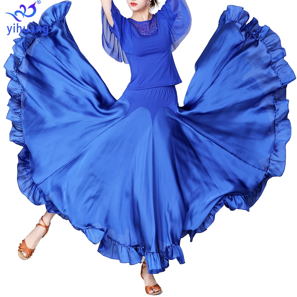 Ballroom Dance Skirts Modern Standard Performance Wear Women Tango Stage Competition Costumes Big Swing | Тематическая одежда и