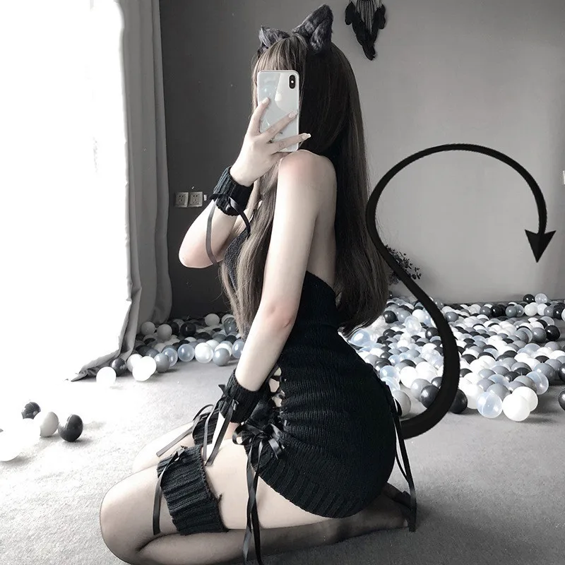 Для женщин без рукавов с открытой спиной Virgin Killer сексуальный свитер высоким