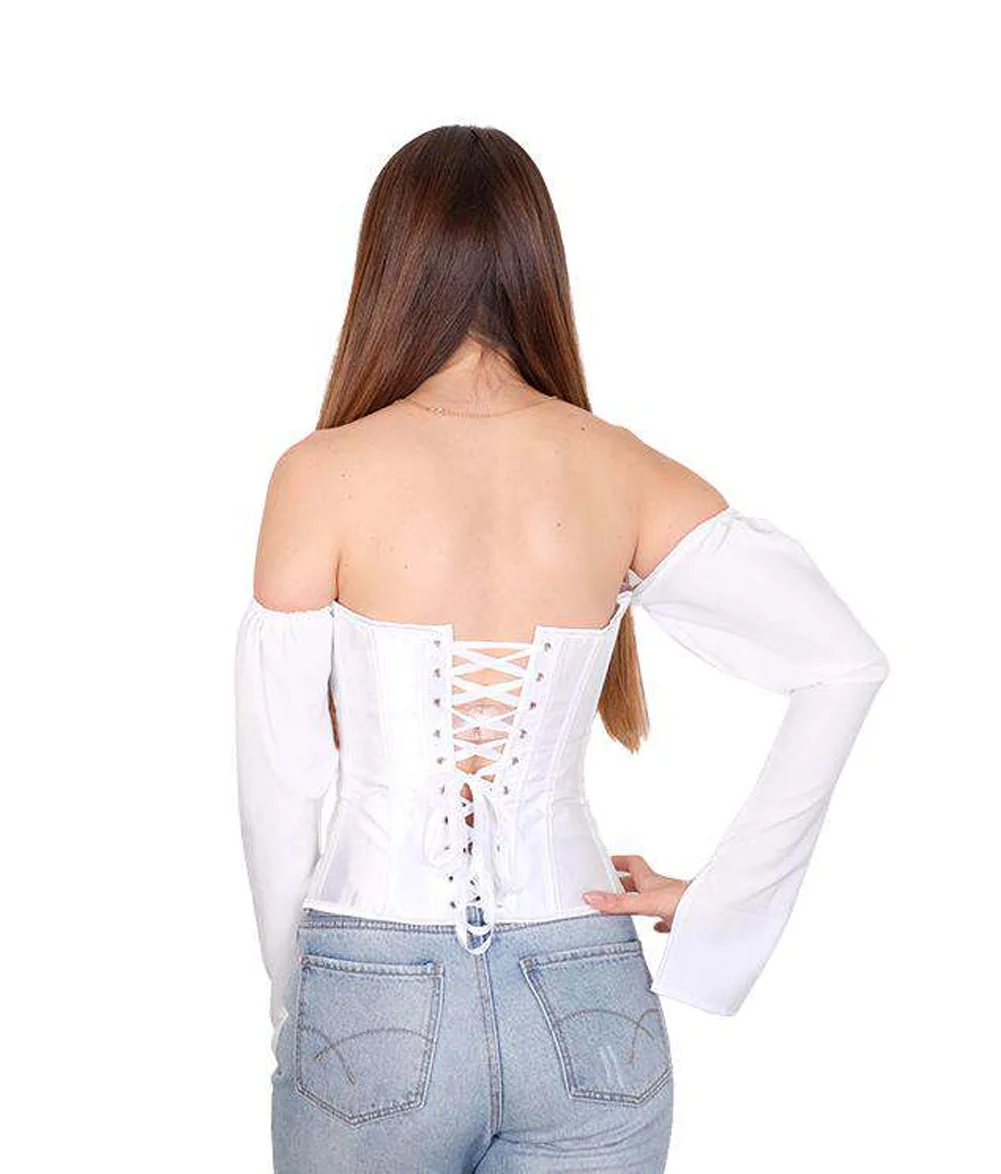 

Women Sexy Off Shoulder Shirt Blouse Lady Girls Fashion Back Bandage Slim Bustier Female Leotard Corset Ladies' Solid Tops Wear