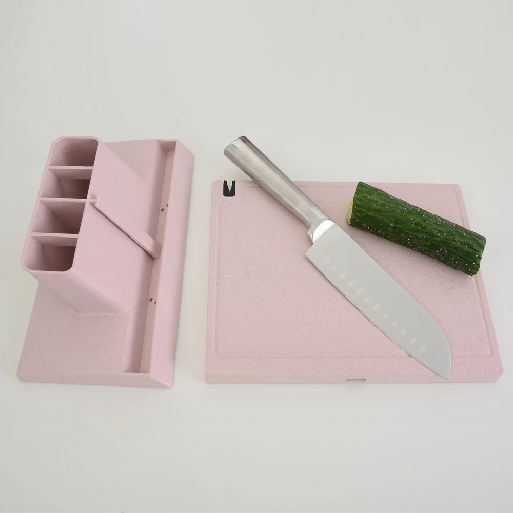 3 в 1 многофункциональная Антискользящая квадратная доска для резки и заточки