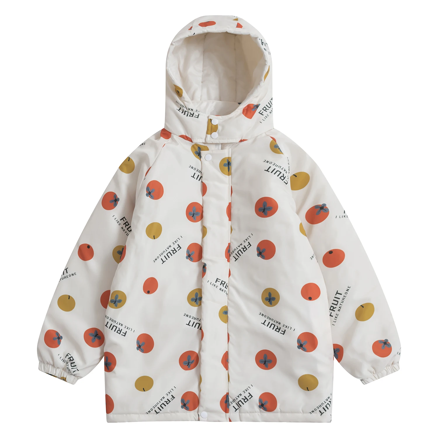 Женская куртка с капюшоном и надписью теплая Толстая парка мультяшным принтом