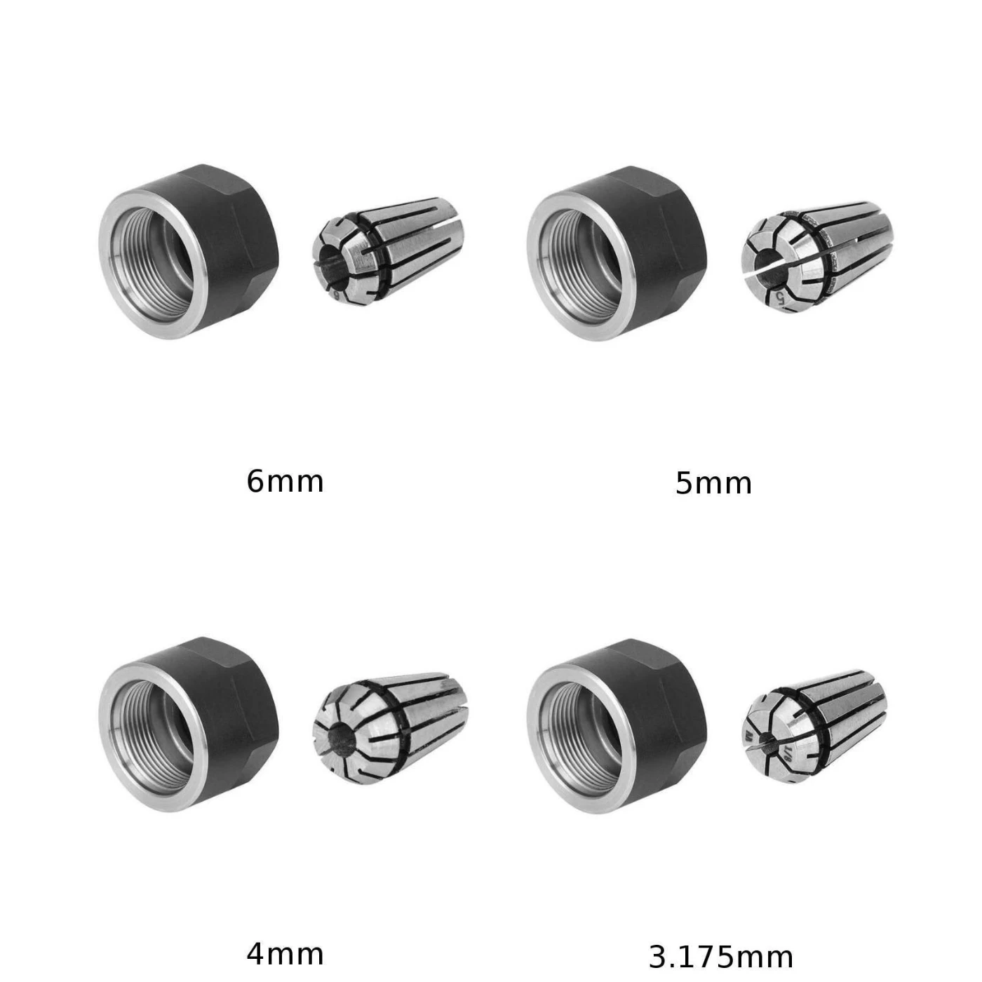 

ER11 Spring collet Clamping Nuts Parts For CNC Milling Machine Spring Steel