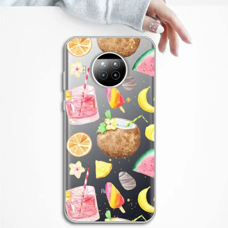 

Cartoon Fruit Lemon fashion cute special Phone Cases Transparent Clear for Xiaomi Redmi note 10 t 8 9 pro lite 11