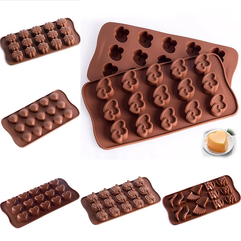 Новая силиконовая форма для шоколада 12 форм 3D инструменты выпечки желе и конфет