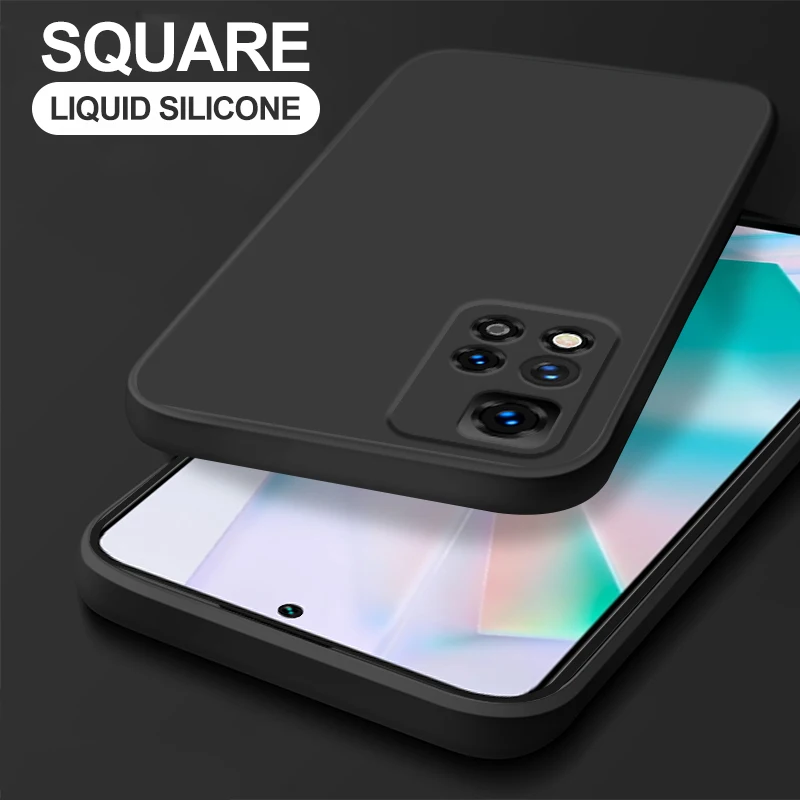 Чехол для Redmi Note 11 Pro плюс Мягкий Квадратный жидкий силиконовый чехол Xiaomi редми