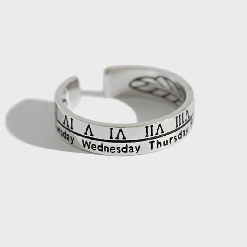 Женское Винтажное кольцо Flyleaf открытое в ретро стиле с римскими цифрами