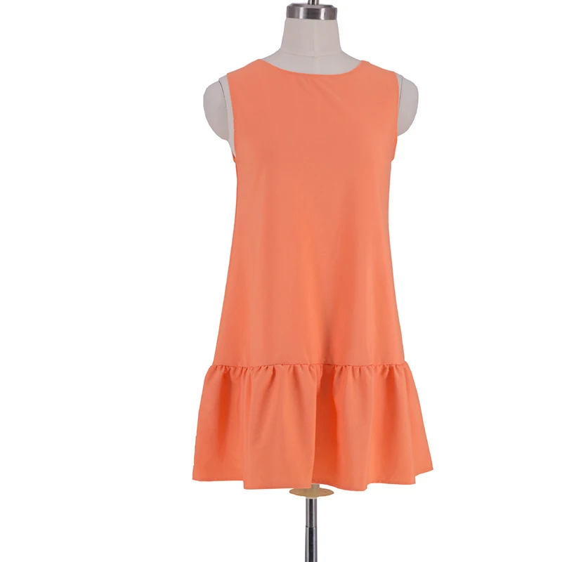 

Women Sexy Ruffles Dress Summer Sleeveless A Line Bodycon Female Plus Size Short Dresses New Large Size Party Vestidos