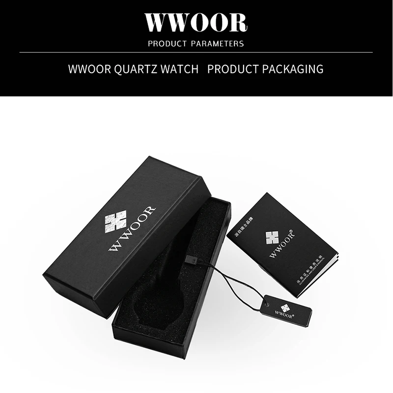 

WWOOR Luxury Business Mens Watch 2020 High Quality Analog Quartz Wristwatches Man Leather Strap Sports Waterproof Calendar Clock