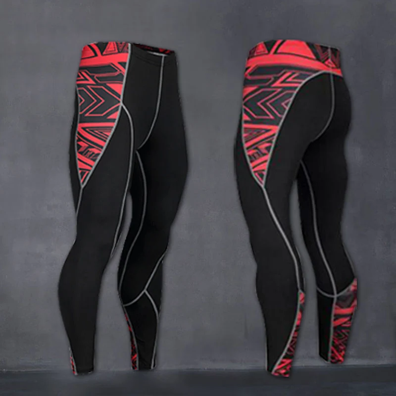 Мужские эластичные компрессионные колготки для фитнеса и бега спортивные