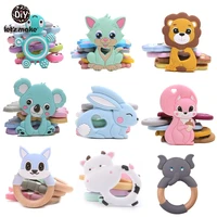 lets make 1pc silicone baby teether toddler toys diy stroller accessories for pacifier chain owl food grade toys baby teether