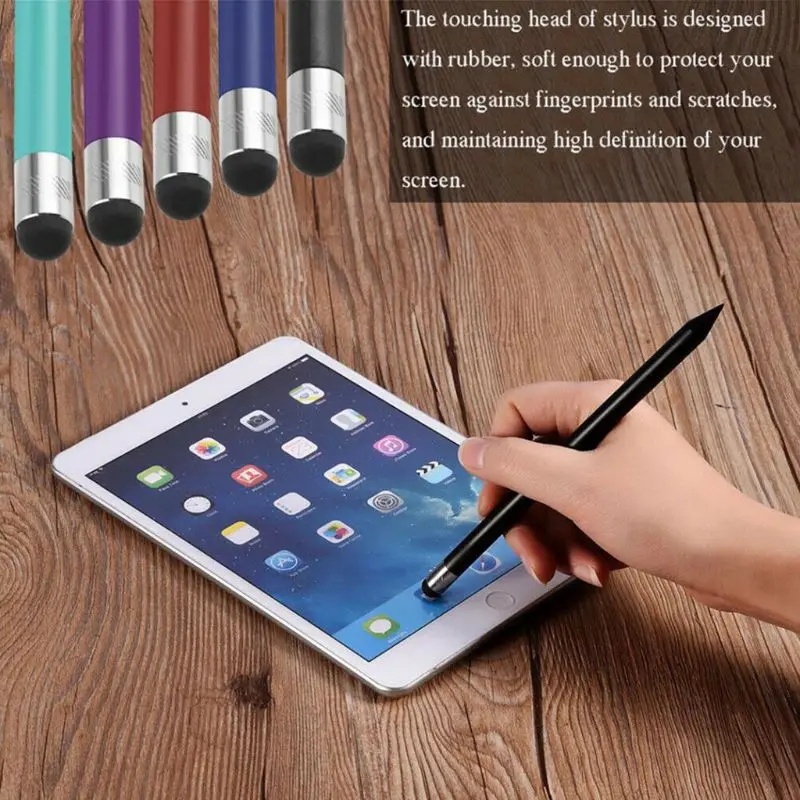 

Retro Round Thin Tip Touch Screen Pen Capacitive Stylus Pen Replacement For iPad iPhone Mobile Phones Tablet Accessories