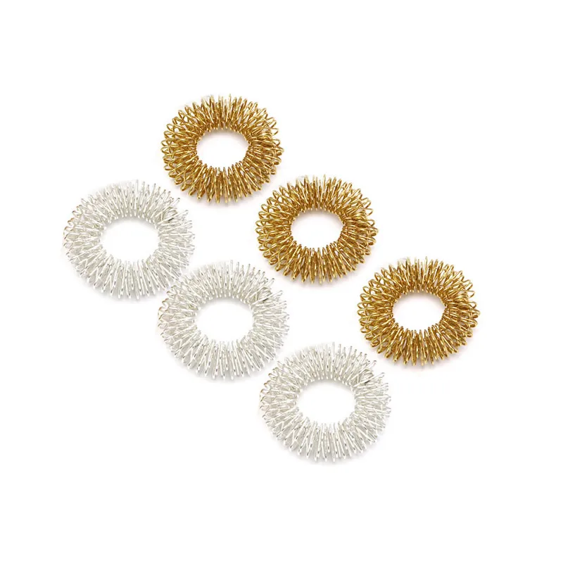 

Body Finger Massage Rings Acupuncture Ring Gold/Silver Plated Cool D0JE