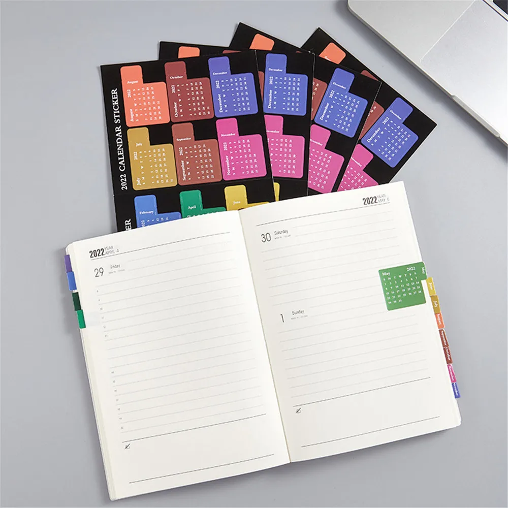 2022 наклейки на индекс для записных книжных журналов самоклеящиеся Стикеры