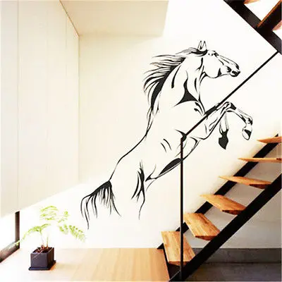 

Faroot Fashion Jumping Horse Wall Art Stickers Vinyl Decal Home Graphics Lounge Home Decoration