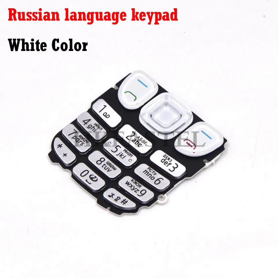 HKFASTEL для Nokia 6303c 6303 Классическая 6303ci 6303i Классическая клавиатура абсолютно новая Оригинальная клавиатура на английском/русском/арабском/китайском языках - Цвет: White Russian