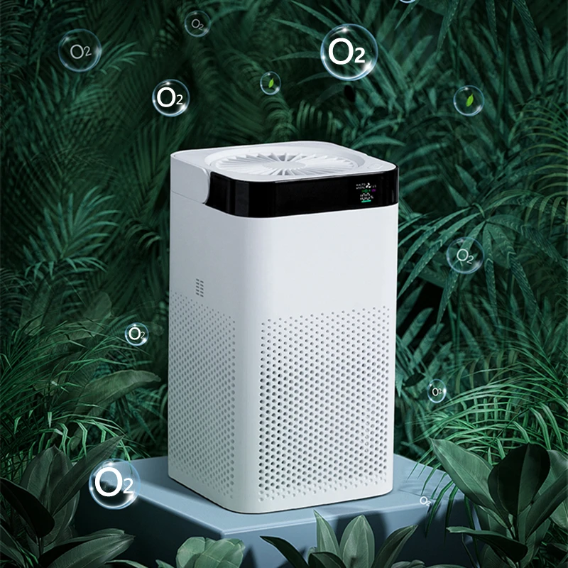 

Air Purifier Portable 3h Filter Hepa Desktop Oxygen Machine Smart For Home Negative Lonizer Ion Generator Usb Rechargeable