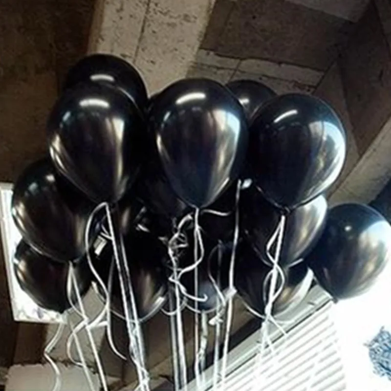 XXYYZZ 20 50/партия 1" 1,5 г смешанный цвет жемчуг золото из белого латекса воздушный шар для праздника свадебные украшения день рождения Счастливые Вечерние - Цвет: Black