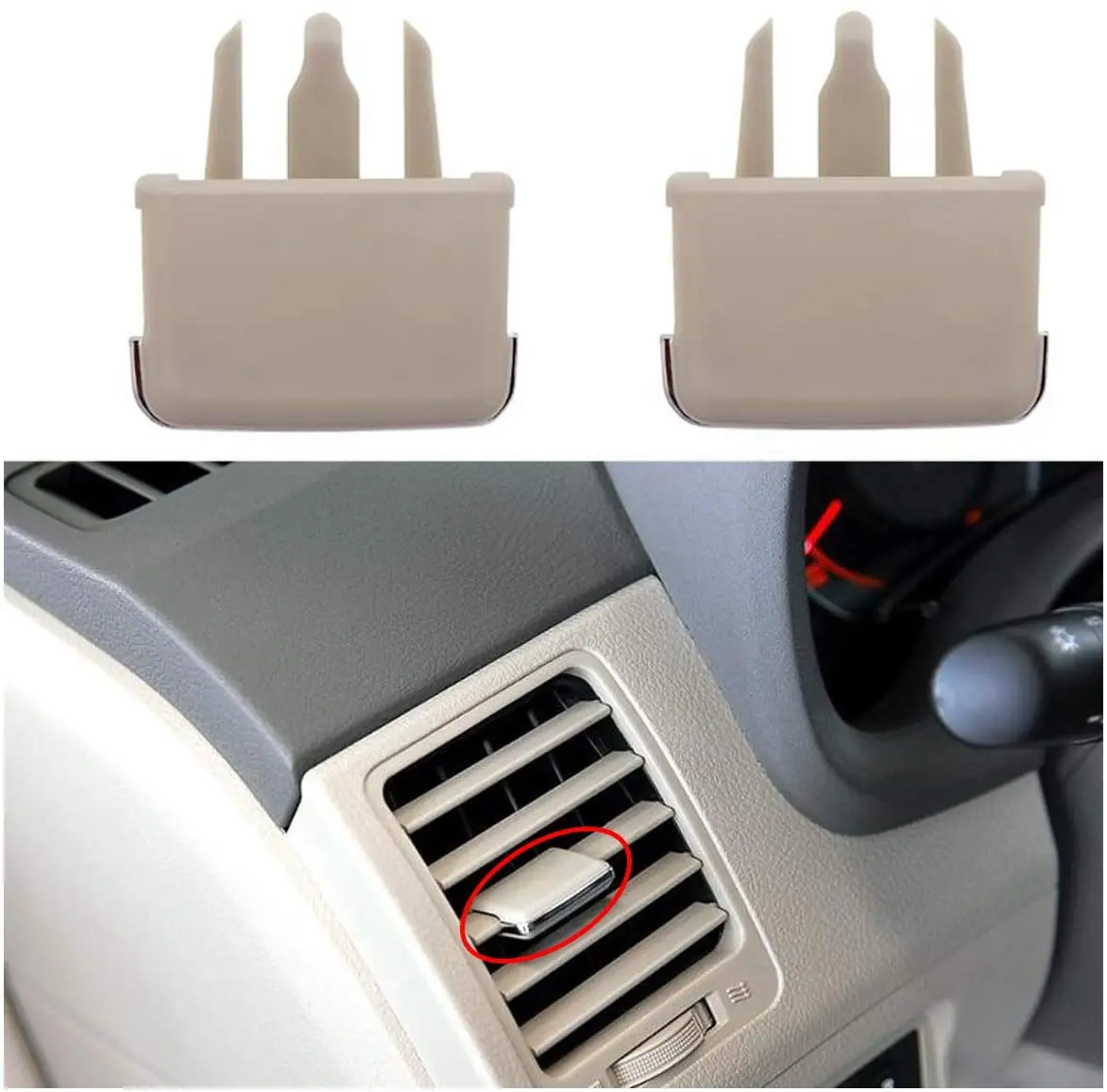 

For Toyota Corolla 2007-2013 Left & Right Side Car Front Row A/C Air Vent Outlet Tab Clip Replacement