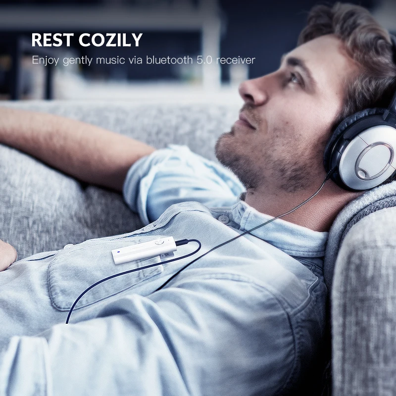 UGREEN aptX LL Bluetooth приемник 5 0 HiFi беспроводной аудио адаптер с задней клипсой