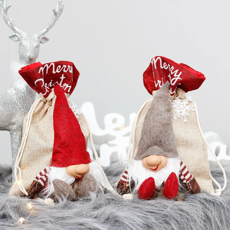 2021 Рождественский мешковичный мешок с Санта Клаусом/Подарочный для куклы без