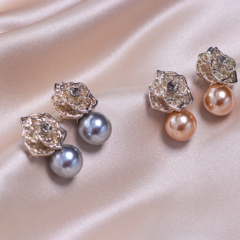 Новые роскошные серьги в форме цветка с кристаллами для женщин большие