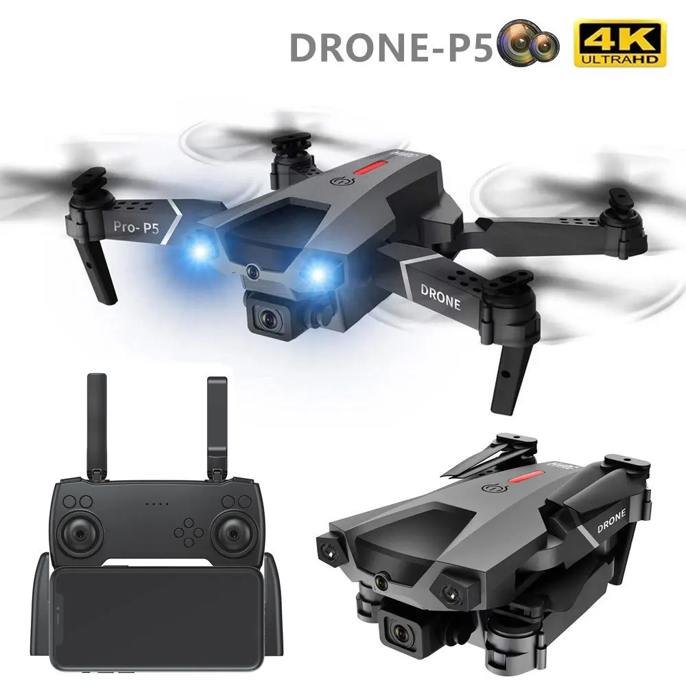 

New P5 Drone 4K Dual Camera Professional Aerial Photography Infrared Obstacle Avoidance Quadcopter Rc Helicopter Child Toy
