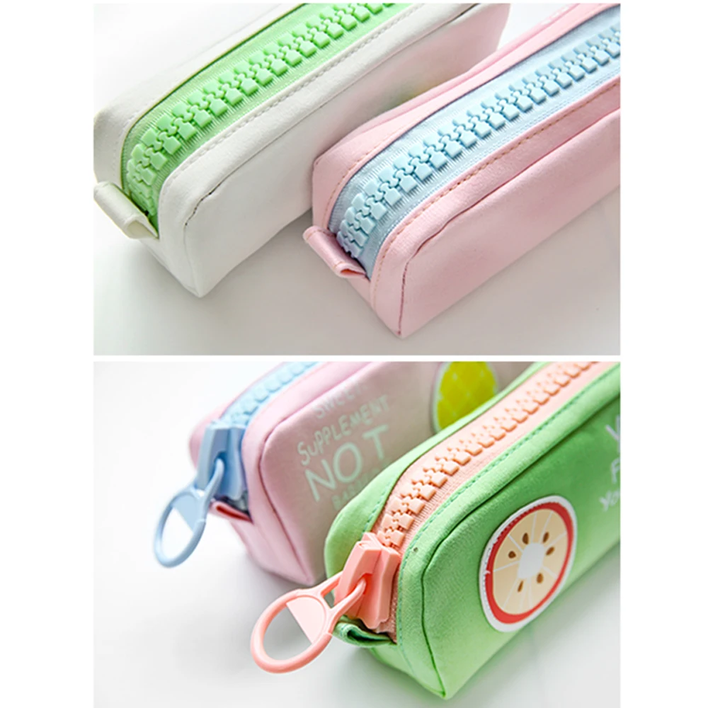 Пенал A6628 на большой молнии с изображением фруктов | Канцтовары для офиса и дома