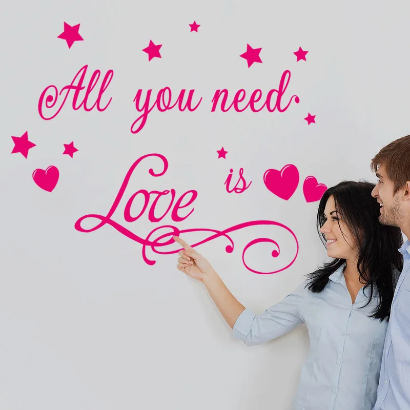 Милые все что вам нужно это любовь настенные наклейки для украшения комнаты
