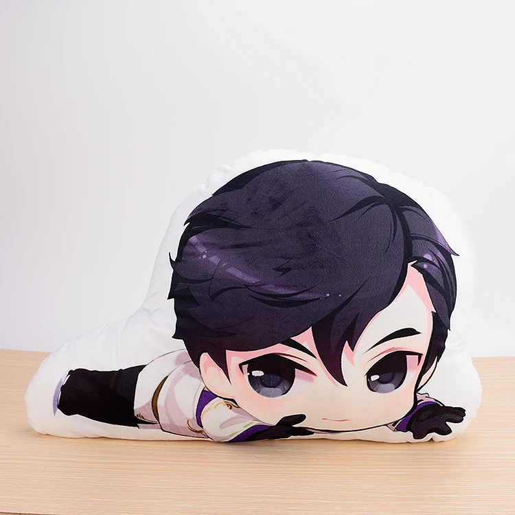 

Yuzuru Hanyu pillow toy cartoon figure Skating boy soft short plush stuffed Q doll double sided pillowcase for gift