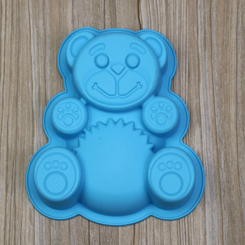 Форма в форме медведя из пищевого силикона 3D форма для обратной формовки торта