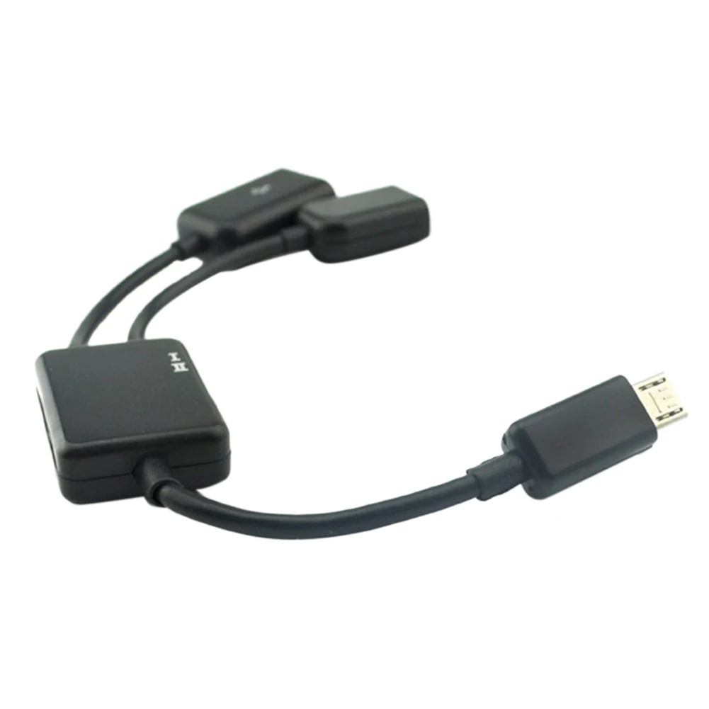 Многофункциональный соединитель Micro USB разветвитель передачи черный заряд 0 2 м в 1