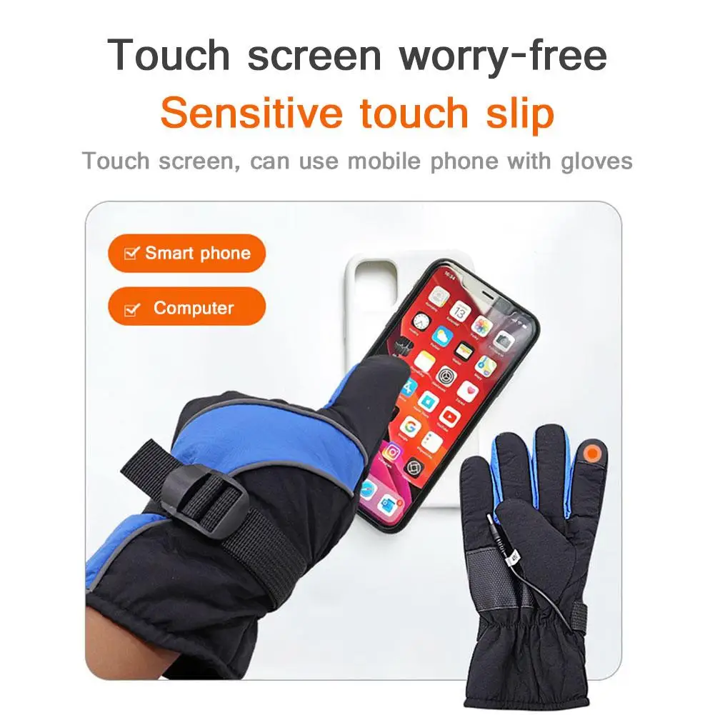 

Rechargeable Heated Gloves Ski Lithium Battery Self Winter Warm Gloves Heated for cycling Ski Gloves Thermal Heating Gloves