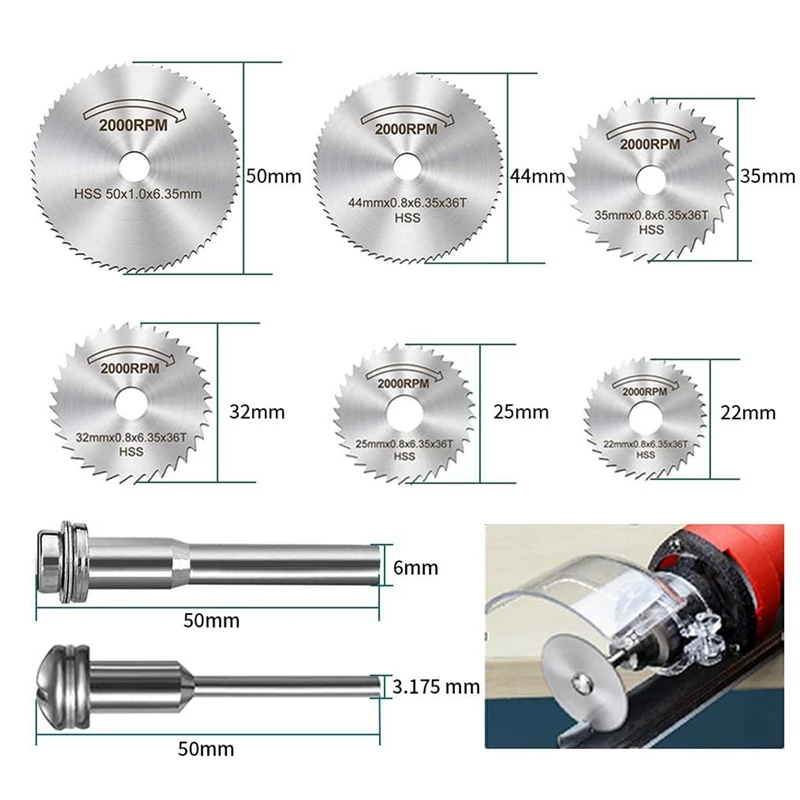 

36Pcs Cutting Discs for Dremel Rotary Tools Accessories Cutting Wheels Mini HSS Saw Blades Diamond Resin Cutting Discs