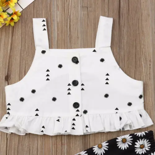 

Summer Cute Toddler Kids Baby Girls Outfits Clothes T-shirt Tops+Pants 2PCS Set Summer