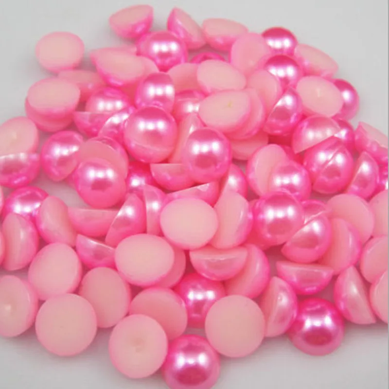 5 мм 50 шт в наборе полукруглая жемчужина из АБС-пластика с плоским дном имитация