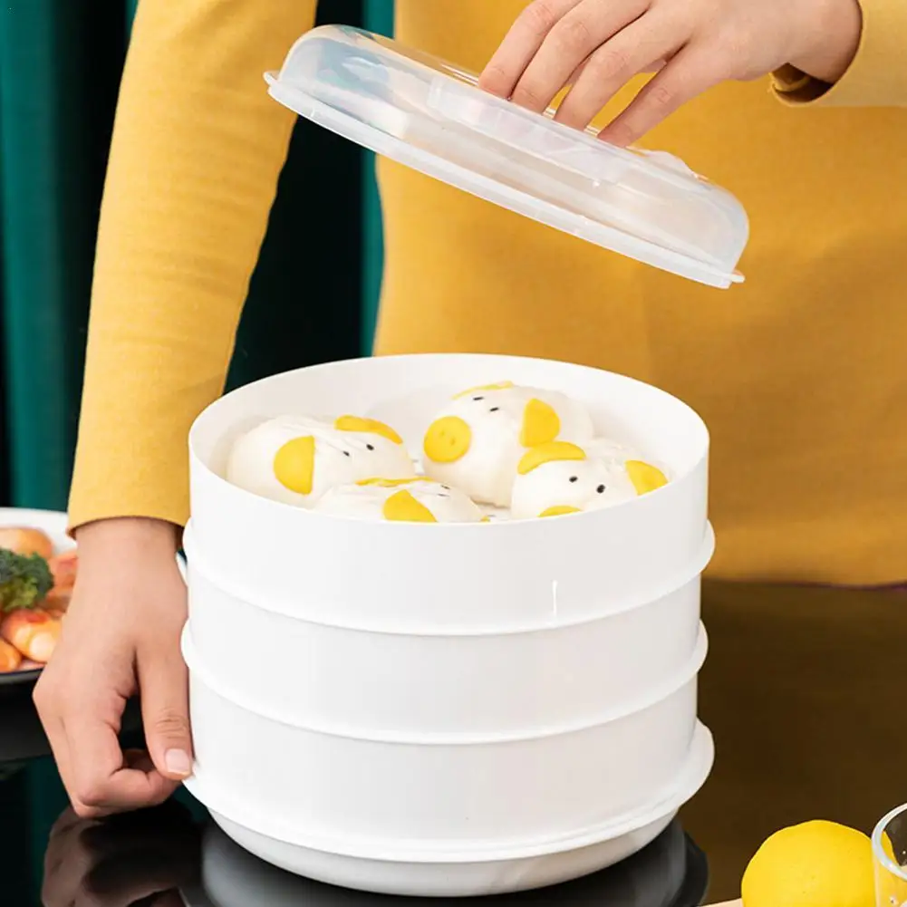 

Practical Microwave Oven Special Steamer Eco-friendly Steamed Buns Steaming Utensils With Lid Durable Kitchen Tool 1/2 /3Layer