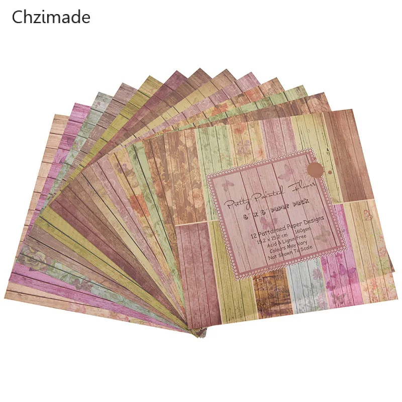 Chzimade 12 листов/упаковка Скрапбукинг бумаги декоративные оригами художественные